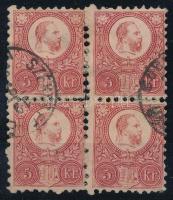 1871 Réznyomat 5kr négyestömb (falccal megerősítve / strenghtened by hinge)