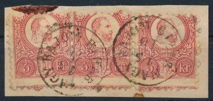 1871 Réznyomat 3 db 5kr látványosan elfogazva