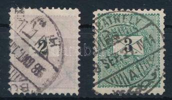 1889 2kr és 3kr 11 1/2 fogazással