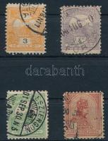 1900 4 db Turul bélyeg 11 1/2 fogazással