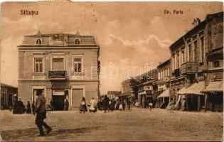 1928 Silistra, Str. Paris / street, shop of Pavloff (EK)