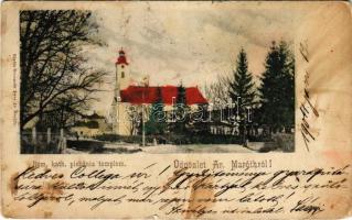 1904 Aranyosmarót, Aranyos-Maróth, Zlaté Moravce; római katolikus plébániatemplom, utólag színezett....