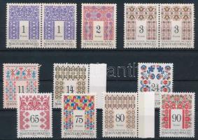 1994-1999 Magyar népművészet 12 db bélyeg matt-fényes