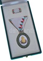 2002. "Szolgálati Érdemjel Ezüst Fokozat" ezüstözött, zománcozott tombak kitüntetés, mells...