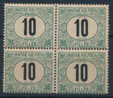 1905 Zöldportó 10f négyestömb, 3. vízjelállás