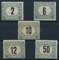 1905 Zöldportó 5 db bélyeg (6f falcos / hinged)