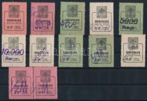 Rákospalota 12 db illetékbélyeg