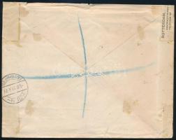 1927 Expressz ajánlott légi levél Liverpoolba 8 darabos Repülő bérmentesítéssel