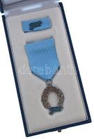 1992. "Rendőrségi Szolgálati Jel 10 év után" jelzett Ag kitüntetés mellszalagon, miniatűrr...