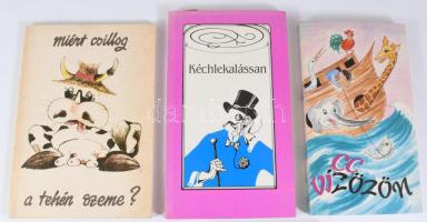 5 db vicckönyv: 1000 vicc a javából.; A házasság humora.; Viccözön.; Kéchlekalássan.; Miért csillog ...