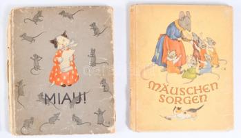 6 db német nyelvű mesekönyv, változó állapotban, sérülésekkel