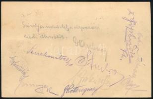 1917 Ajánlott cenzúrázott díjjegyes levelezőlap 4 bélyeges kiegészítéssel