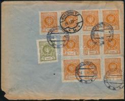 1925 Ajánlott levél 11 db bélyeggel