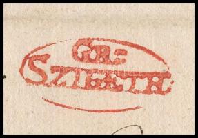 1831 Hivatalos levél, piros / red "GR=/SZIGETH"