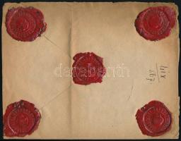 1893 Pénzeslevél 5 bélyeges bérmentesítéssel / Insured cover with 5 stamps franking "ZALA-EGERS...