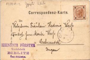 1899 Bielsko-Biala, Bielitz; Theater. W. Fröhlich / theatre (EK)