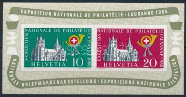 1955 Lausanne bélyegkiállítás blokk Mi 15 (Mi EUR 80.-)