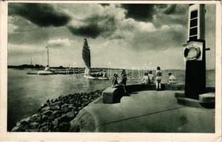 1934 Siófok, móló. Nagy I. kiadása (EK)