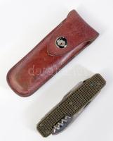 Régi német bicska, jelzett, tokjában, h: 8 m