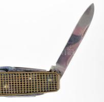 Régi német bicska, jelzett, tokjában, h: 8 m