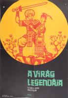 Benkő Sándor (1922-2007): A virág legendája, színes kínai balettfilm, 1964, filmplakát, papír, jelze...