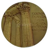 Spanyolország 1970. "Colonia Faventia Ivlia Avgvsta Paterna Barcino" aranyozott bronz emlé...