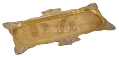 Szecessziós alpakka kínáló, 32x17 cm