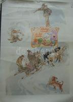 Zórád Ernő (1911-2004): 3 db szitanyomat 30x40 cm