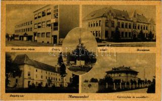 1944 Muraszombat, Murska Sobota; Kereskedelmi iskola, Országzászló, Gimnázium, Szapáry vár, kastély,...