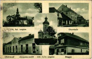 1944 Ökörmező, Volove Polje, Volové, Mizhhirya; Görög katolikus és keleti templom, utca, Hangya üzle...