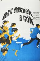 Ernyei Sándor (1924-2000): Akit üldöznek a nők, 1967, filmplakát, papír, jelzett a plakáton. Offset-...
