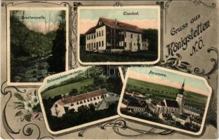 Königstetten, Drachenquelle, Eisenbad, Rekonvaleszentenheim, Panorama / mineral spring source, spa, ...