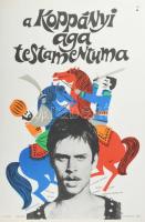 Zelenák Crescencia (1922-2021): A koppányi aga testamentuma, 1967, filmplakát, papír, jelzett a plak...