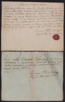 1810/1817 Esztergom, Szremniczkay János 2 db irata, egyik pecséttel
