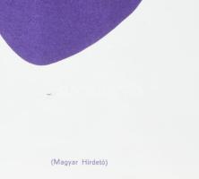 Ernyei Sándor (1924-2000): A sztár, filmplakát, papír, jelzett a plakáton. Offset-nyomda. Hajtásnyom...