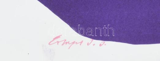 Ernyei Sándor (1924-2000): A sztár, filmplakát, papír, jelzett a plakáton. Offset-nyomda. Hajtásnyom...