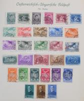 1850-1944 Magyar gyűjtemény jobb kiadásokkal (az OPM részben több osztrák bélyegzéssel), albumban