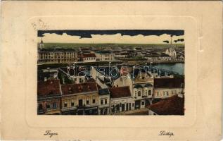 Lugos, Lugoj; látkép, üzletek. Szidon József kiadása W.L. Bp. 6748. / general view, shops (felületi ...