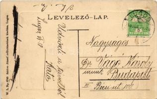 Lugos, Lugoj; látkép, üzletek. Szidon József kiadása W.L. Bp. 6748. / general view, shops (felületi ...
