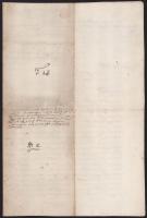 1758 Mária Terézia Pozsonyban másolt rendelete a jegyző aláírásával, viaszpecséttel