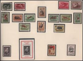 1951-1958 Főleg bélyegzett magyar gyűjtemény (de a 80 éves a magyar bélyeg blokksor postatiszta) blo...