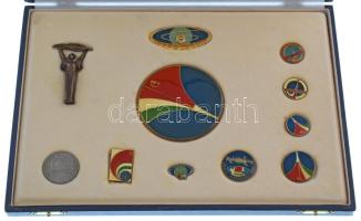 1980. A szovjet-magyar közös űrrepülésre kiadott jelvénysorozat (8xklf) közte "A Magyar Népközt...