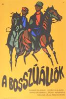 1971 ,,A bosszúállók" című szovjet film magyar plakátja, filmplakát, papír, jelzés nélkül. Offs...