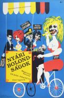 Benkő Sándor (1922-2007): Nyári bolondságok, 1965, filmplakát, papír, jelzett a plakáton. Offset-nyo...