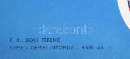 Benkő Sándor (1922-2007): Nyári bolondságok, 1965, filmplakát, papír, jelzett a plakáton. Offset-nyo...