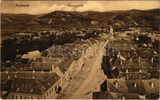 1917 Medgyes, Mediasch, Medias; Kő utca. Georgette Reissenberger kiadása / Steingasse / street + &qu...