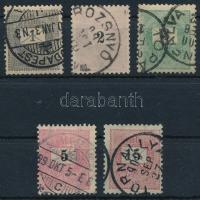 1899 5 db krajcáros bélyeg csillagvízjellel