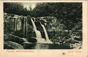 Kőhát, Gutin (Máramaros); Runki vízesés. Wizner és Dávid kiadása / Cascada Runcului / waterfall (fl)