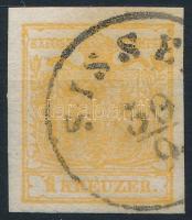 1850 1kr HP III narancs "SISSE(K)" Ferchenbauer meghatározás és szignó