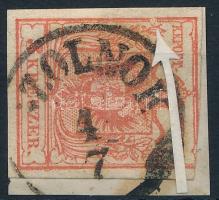 1850 3kr HP III látványos lemezhiba "SZOLNOK"